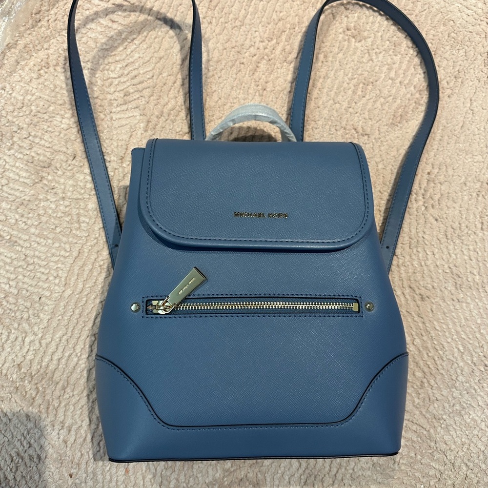 Michael Kors Blue Backpack